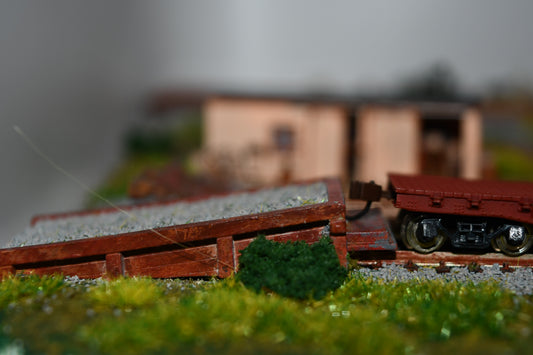 N scale earthen track bumper kit