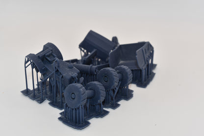 N Scale Belly pan Cat DW20 open cab and posable Pan