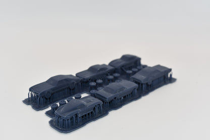 N scale resin cars from the 1960s.  Including a Mustang, Corvette, and Olds