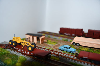 N scale resin cars from the 1950s. Including two 55-57 Chevys and two 51 Chevys