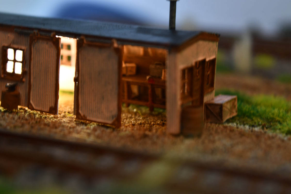 Trackside workshop in N scale