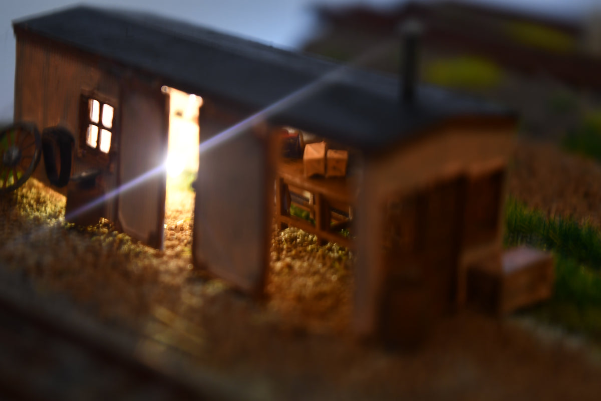 Trackside workshop in N scale