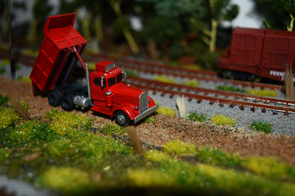 1955 Kenworth needle nose flatbed and dump truck kit