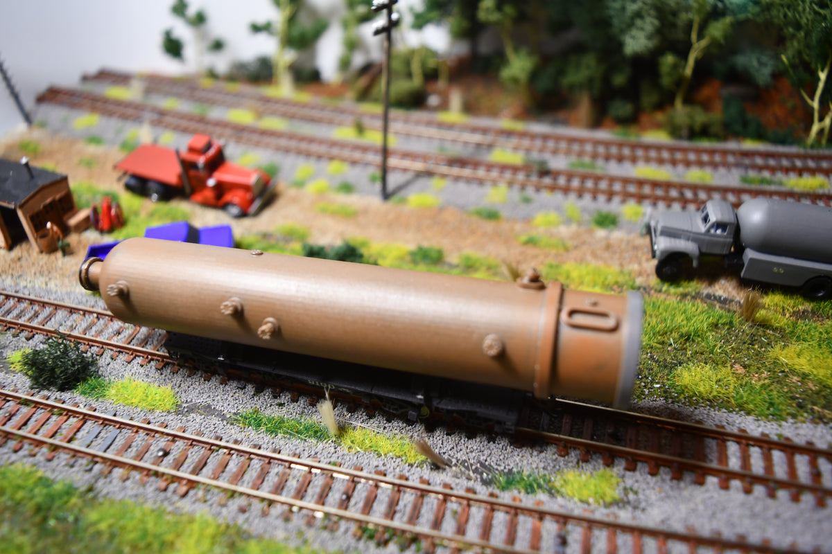 Heavy flat car reactor load