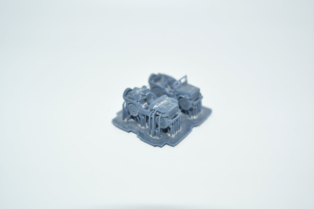 1942 military jeeps in N scale