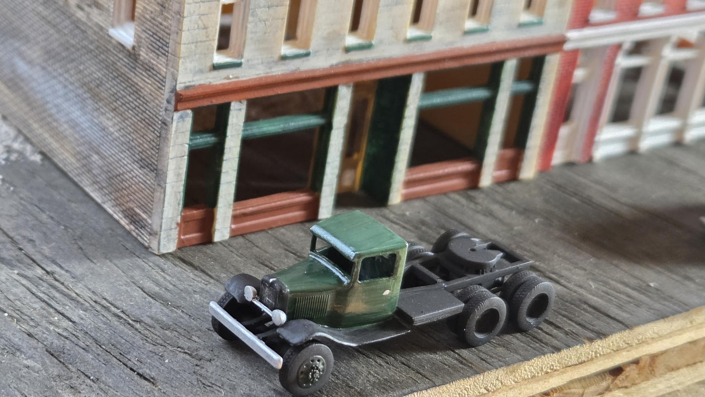 N scale 1932 Ford Box truck and tractor truck kit