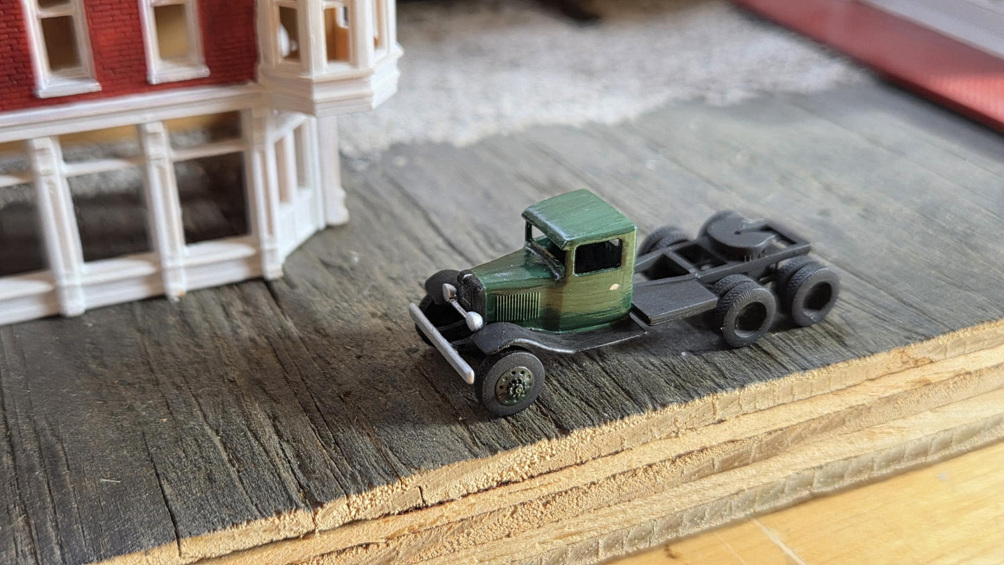 N scale 1932 Ford Box truck and tractor truck kit